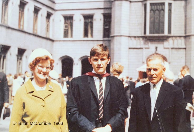 Dr Brian McCombie and proud parents