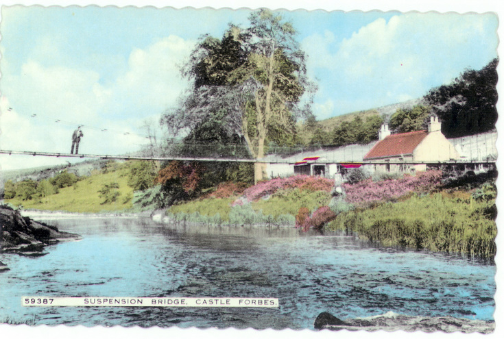 Suspension Bridge at Craigpot cottage, Keig