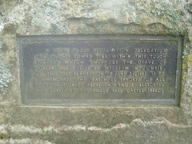 Commemorative Plaque in Tough kirkyard