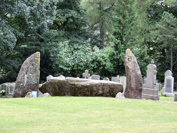 Recumbent and flankers at Midmar Stone Circle