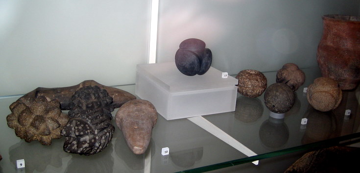 Oddly carved stone balls from Aberdeenshire